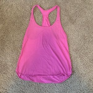 Lululemon size 6 pink pinstripe tank